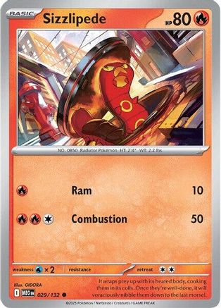 Sizzlipede 029/132  ME01 Mega Evolution - Common