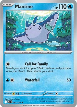 Mantine 032/132  ME01 Mega Evolution - Common