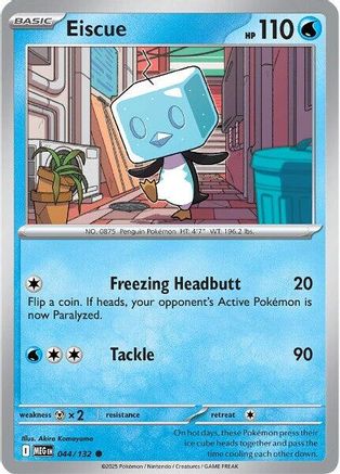 Eiscue 044/132 - Reverse Holofoil ME01 Mega Evolution - Common
