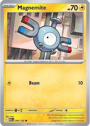 Magnemite 045/132 - Reverse Holofoil ME01 Mega Evolution - Common