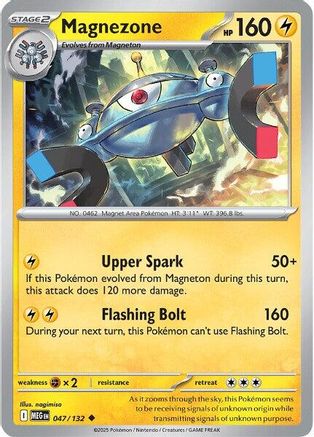 Magnezone 047/132 - Reverse Holofoil ME01 Mega Evolution - Uncommon