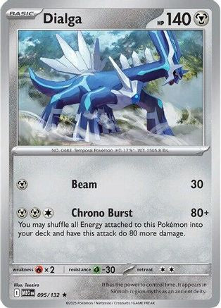 Dialga 095/132  - Holofoil ME01 Mega Evolution - Rare