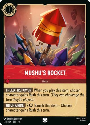 Mushu's Rocket (134/204) - Whispers in the Well Cold Foil