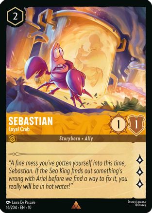 Sebastian - Loyal Crab (16/204) - Whispers in the Well Cold Foil
