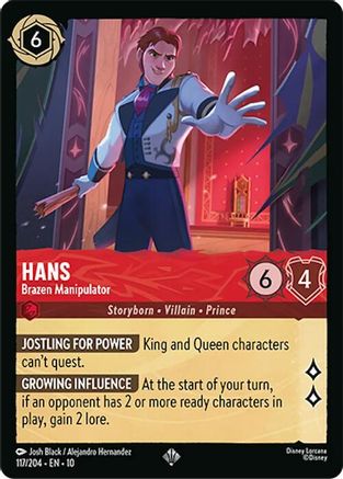Hans - Brazen Manipulator (117/204) - Whispers in the Well Cold Foil