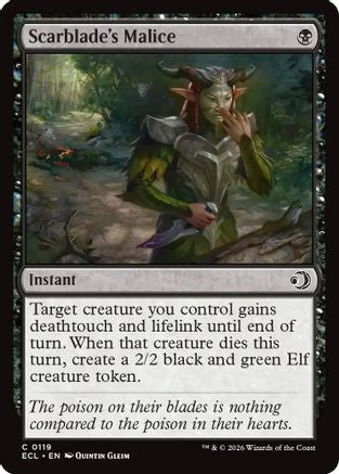 Scarblade's Malice (ECL-119) - Lorwyn Eclipsed