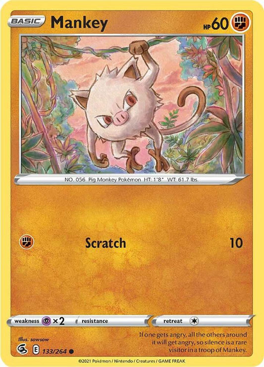 Mankey 133/264 (SWSH08: Fusion Strike) 