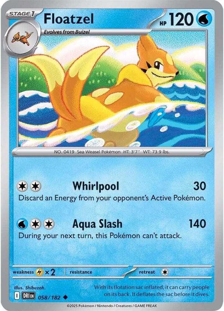 Floatzel 058/182 (SV10: Destined Rivals) 