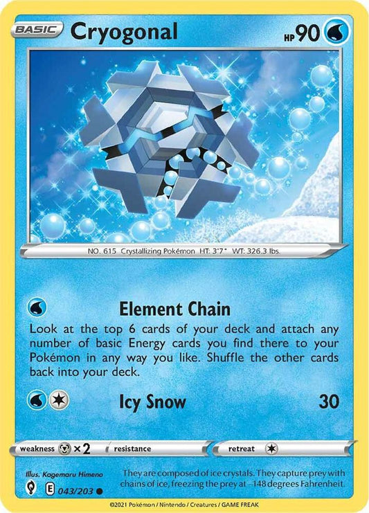 Cryogonal 043/203 (SWSH07: Evolving Skies) 