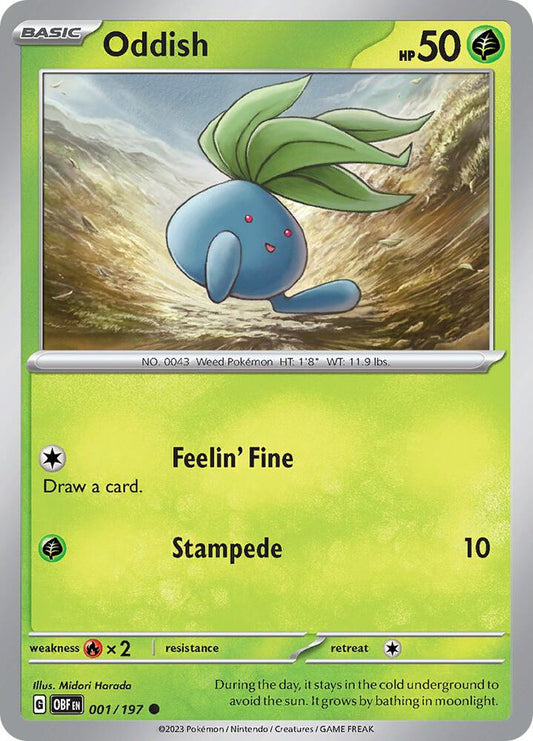 Oddish 001/197 (SV03: Obsidian Flames) 