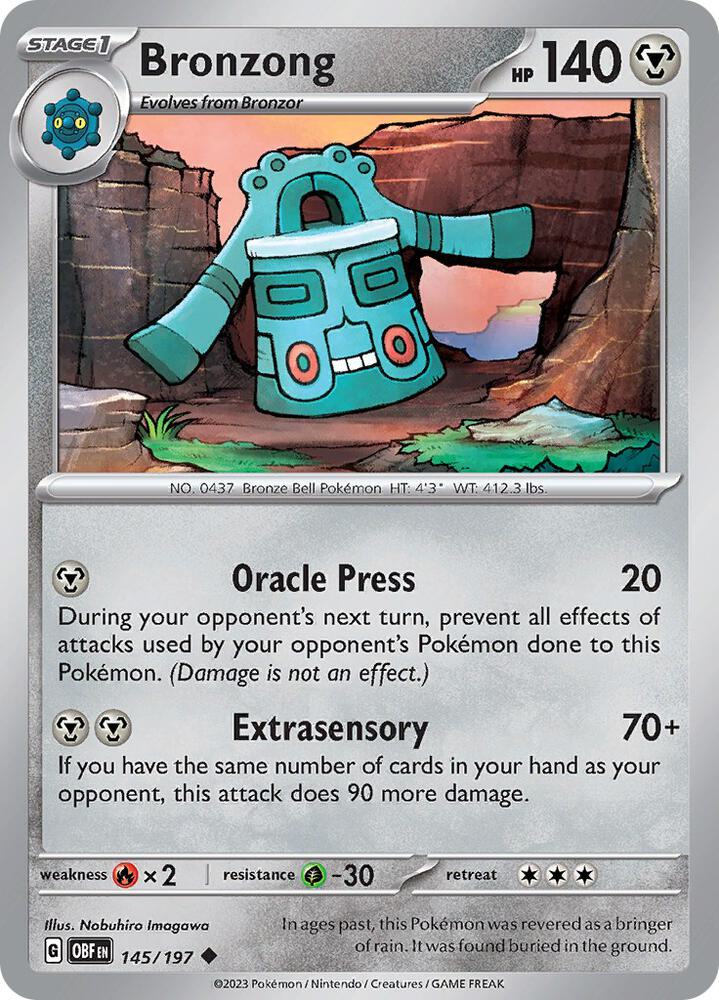 Bronzong 145/197 (SV03: Obsidian Flames) 