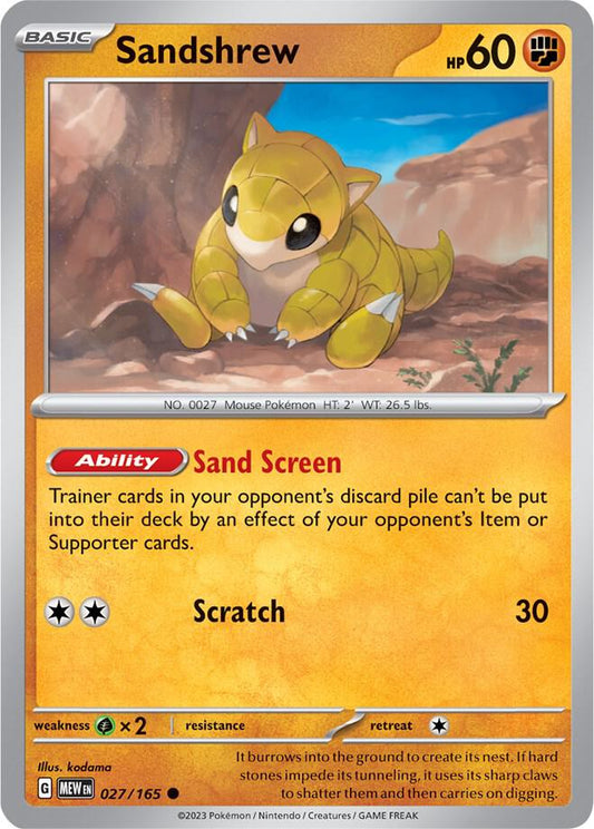 Sandshrew 027/165 (SV: Scarlet & Violet 151) 