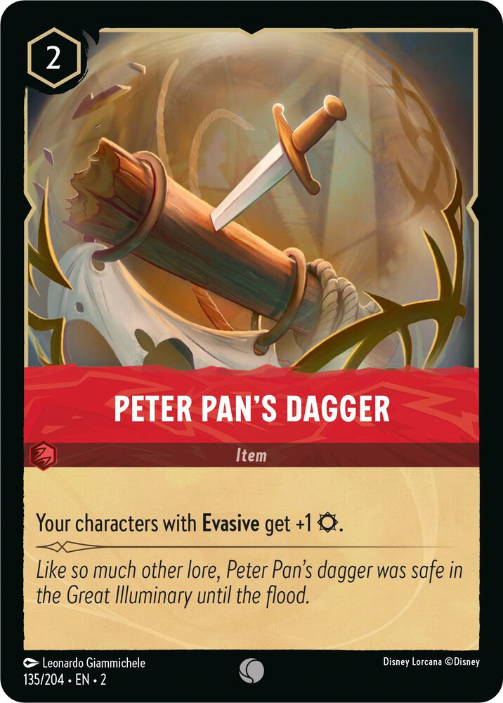 Peter Pan's Dagger 135/204 (Rise of the Floodborn)  - Cold Foil