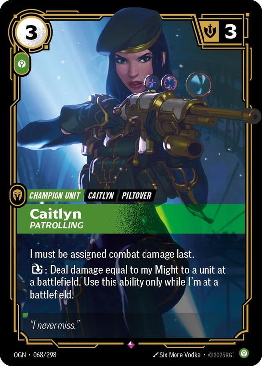 Caitlyn - Patrolling 68/298 (Origins)  - Foil