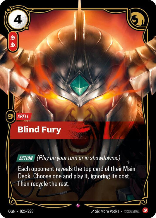 Blind Fury 25/298 (Origins)  - Foil