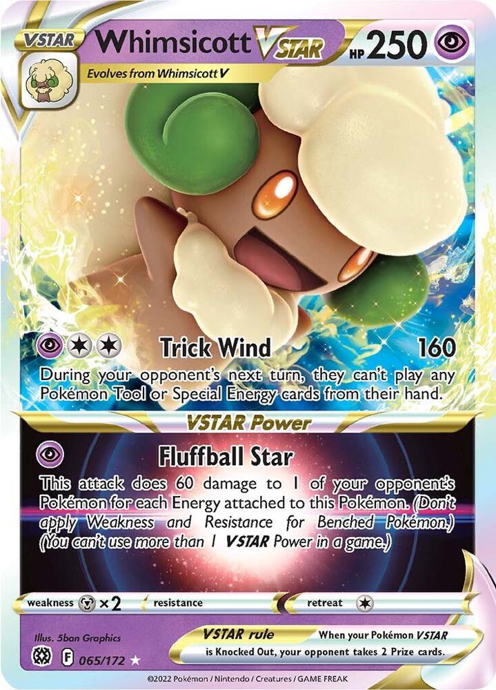 Whimsicott VSTAR 065/172 (SWSH09: Brilliant Stars)  - Holofoil