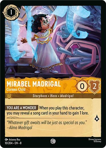 Mirabel Madrigal, Curious Child 10/204 (Reign of Jafar)  - Cold Foil