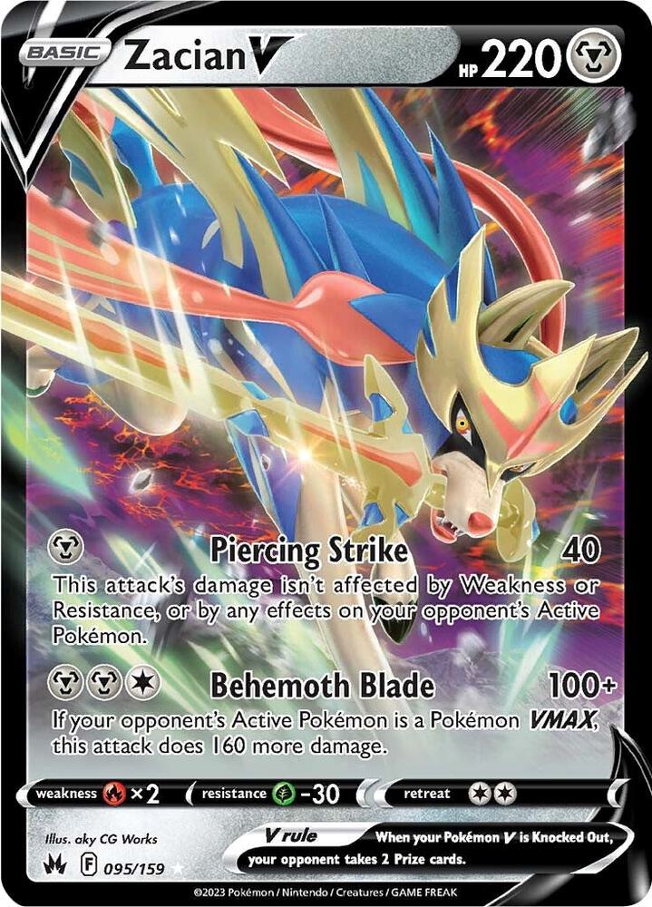 Zacian V 095/159 (Crown Zenith)  - Holofoil