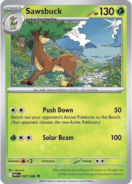 Sawsbuck 007/086 (SV: White Flare) 