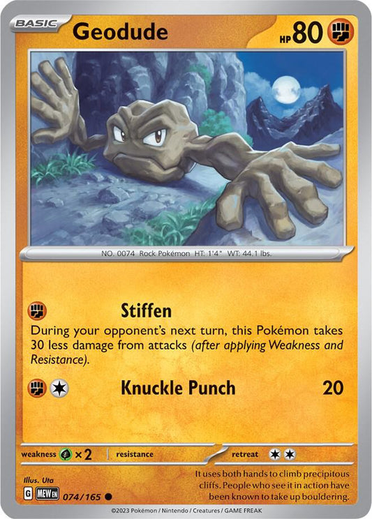 Geodude 074/165 (SV: Scarlet & Violet 151) 