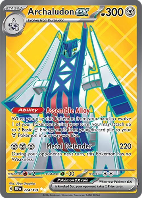 Archaludon ex 224/191 (SV08: Surging Sparks)  - Holofoil