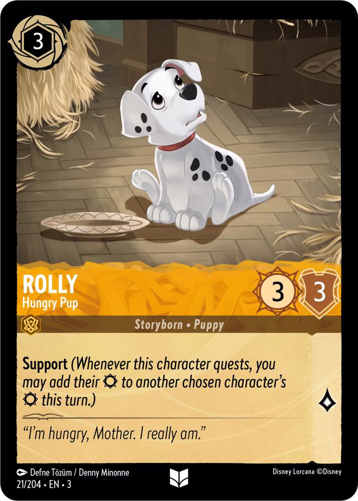 Rolly, Hungry Pup 21/204 (Into the Inklands)  - Cold Foil