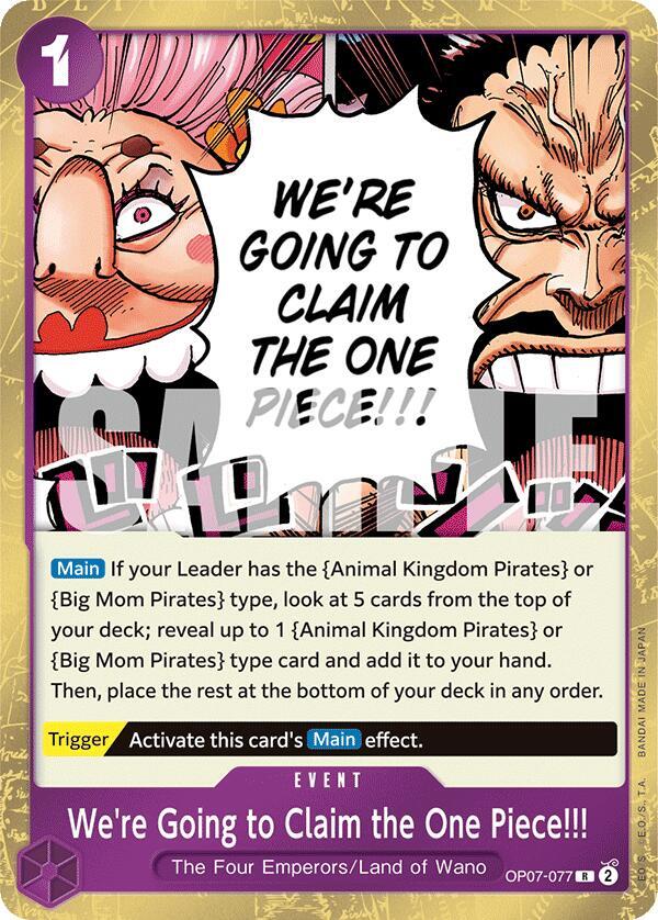 We're Going to Claim the One Piece!!! OP07-077 (500 Years in the Future)  - Foil