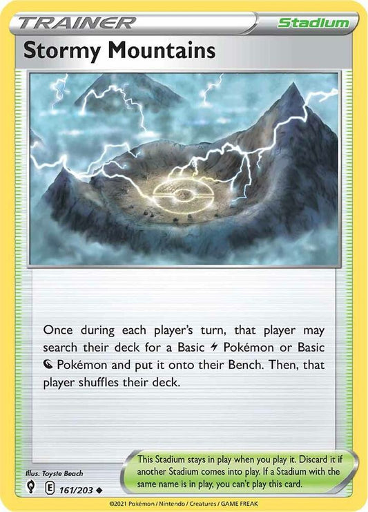 Stormy Mountains 161/203 (SWSH07: Evolving Skies) 