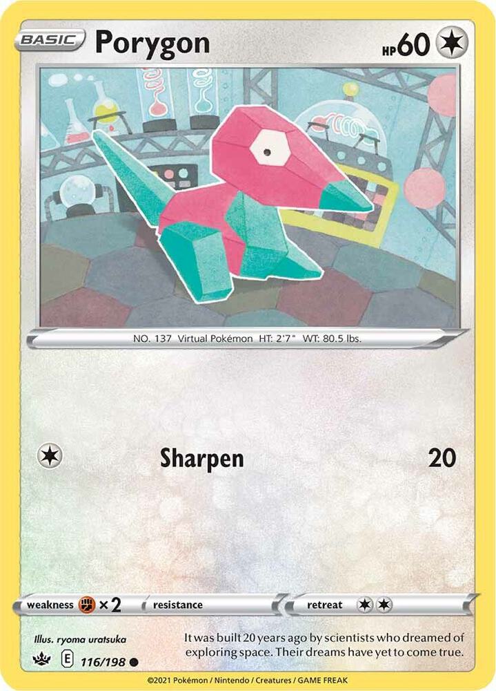 Porygon 116/198 (SWSH06: Chilling Reign) 