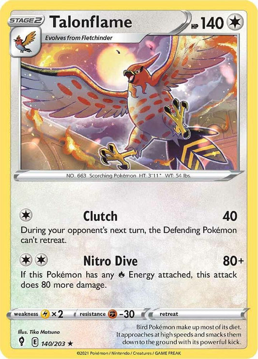 Talonflame 140/203 (SWSH07: Evolving Skies) 