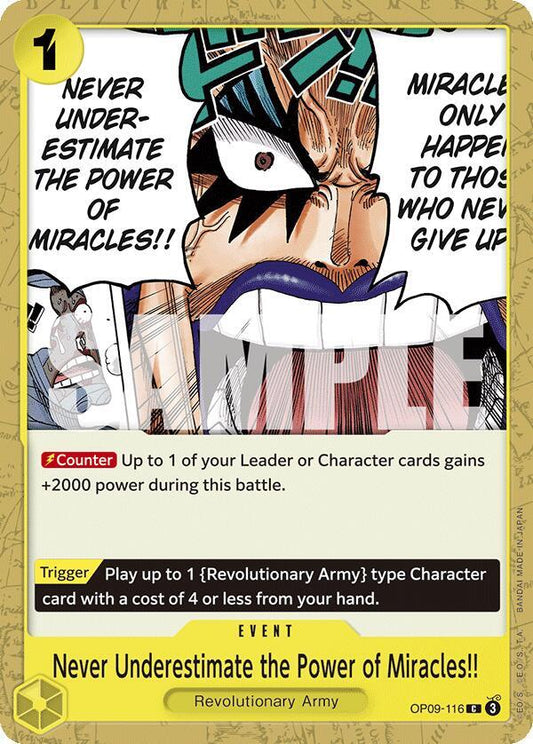 Never Underestimate the Power of Miracles!! OP09-116 (Emperors in the New World) 