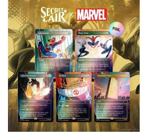 MTG Secret Lair x Marvel: Spiderman Heroic Deeds - Rainbow Foil Edition