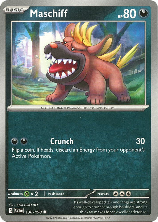 Maschiff 136/198 (SV01: Scarlet & Violet Base Set) 