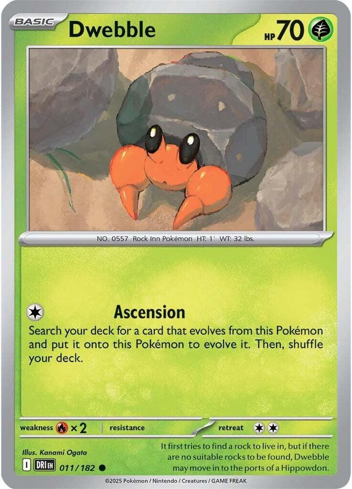 Dwebble 011/182 (SV10: Destined Rivals) 