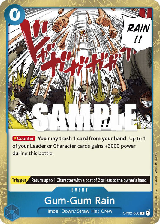Gum-Gum Rain OP02-068 (Paramount War)  - Foil