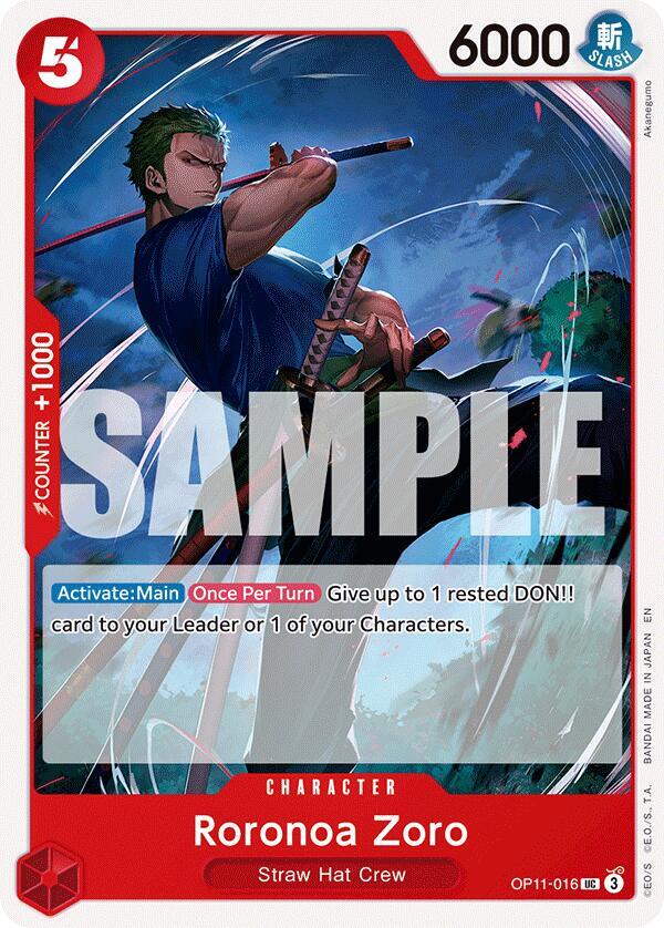 Roronoa Zoro OP11-016 (A Fist of Divine Speed) 