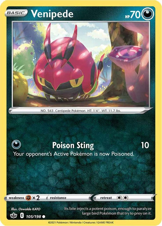 Venipede 105/198 (SWSH06: Chilling Reign) 