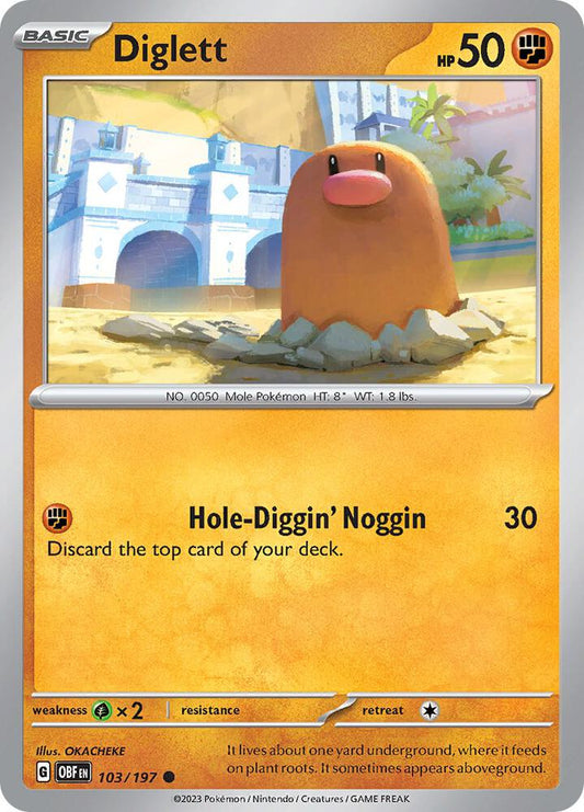 Diglett 103/197 (SV03: Obsidian Flames) 