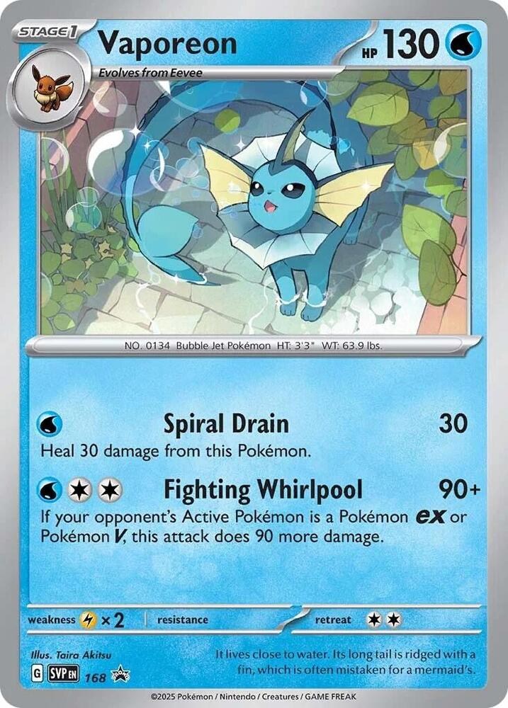 Vaporeon 168 Cosmos Holo 168 (SV: Scarlet & Violet Promo Cards)  - Holofoil