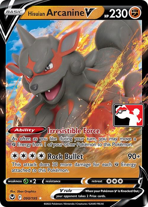 Hisuian Arcanine V Series 3 090/195 (Prize Pack Series Cards)  - Holofoil
