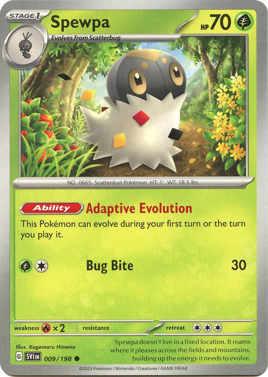 Spewpa 009/198 (SV01: Scarlet & Violet Base Set) 