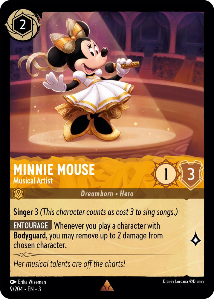 Minnie Mouse, Musical Artist 9/204 (Into the Inklands)  - Cold Foil