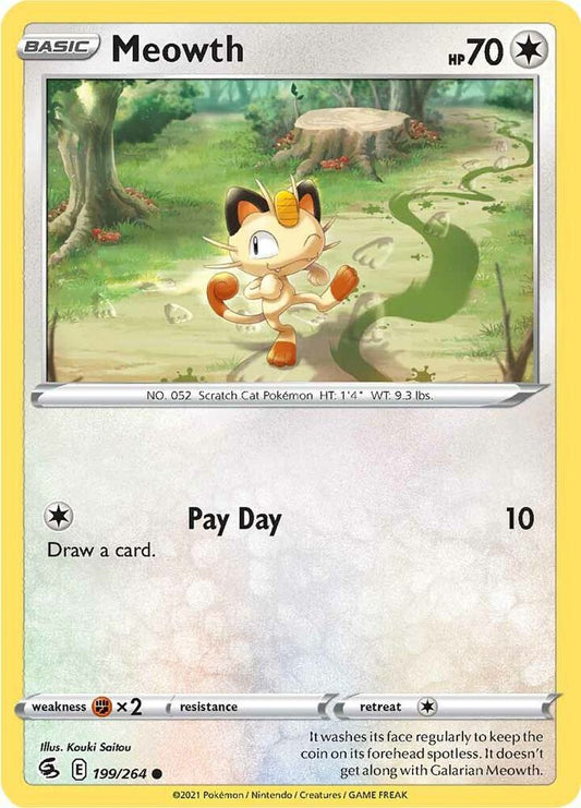 Meowth 199/264 (SWSH08: Fusion Strike) 