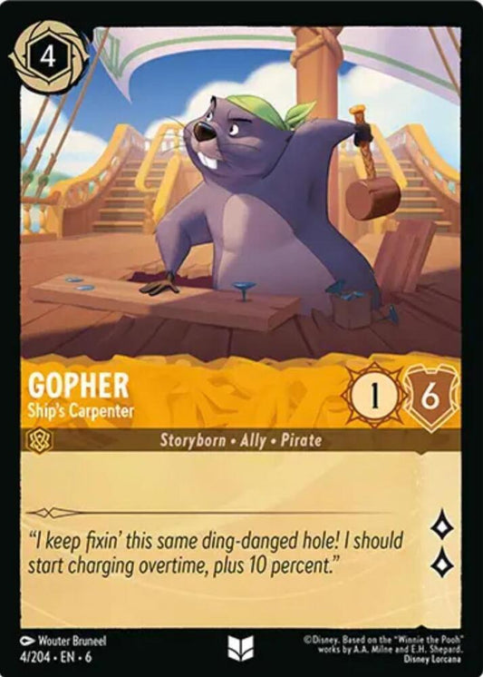 Gopher, Ship's Carpenter 4/204 (Azurite Sea)  - Cold Foil