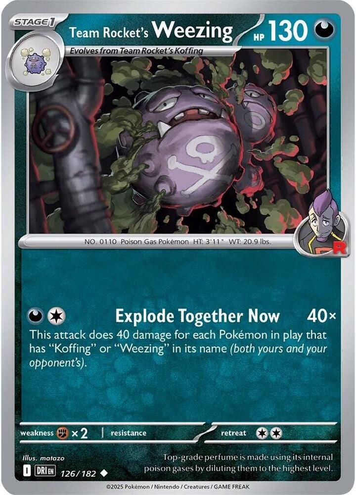 Team Rocket's Weezing 126/182 (SV10: Destined Rivals) 