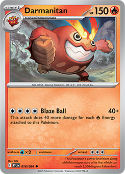 Darmanitan 016/094 - ME02 Phantasmal Flames - Uncommon