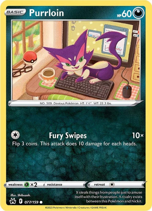 Purrloin 077/159 (Crown Zenith) 