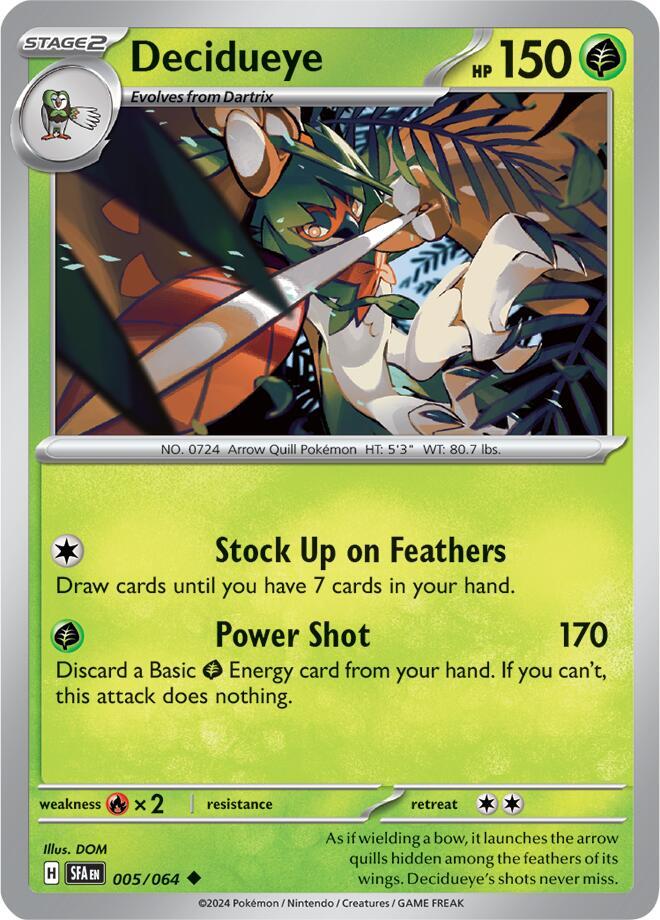 Decidueye 005/064 (SV: Shrouded Fable) 