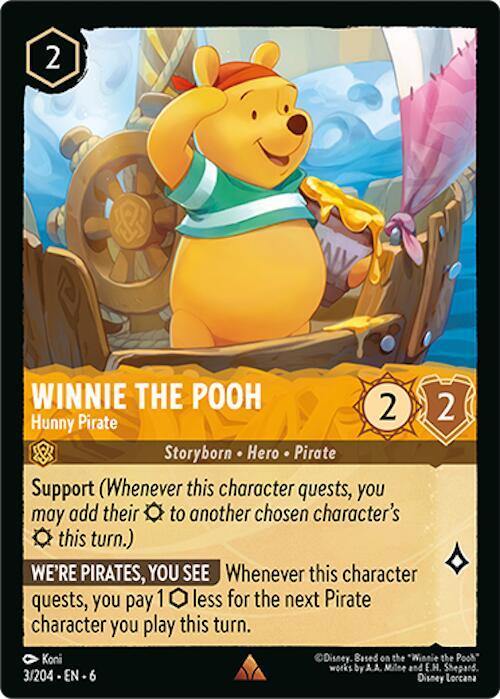 Winnie the Pooh, Hunny Pirate 3/204 (Azurite Sea)  - Cold Foil