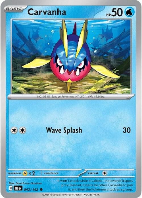 Carvanha 042/162 (SV05: Temporal Forces)  - Reverse Holofoil